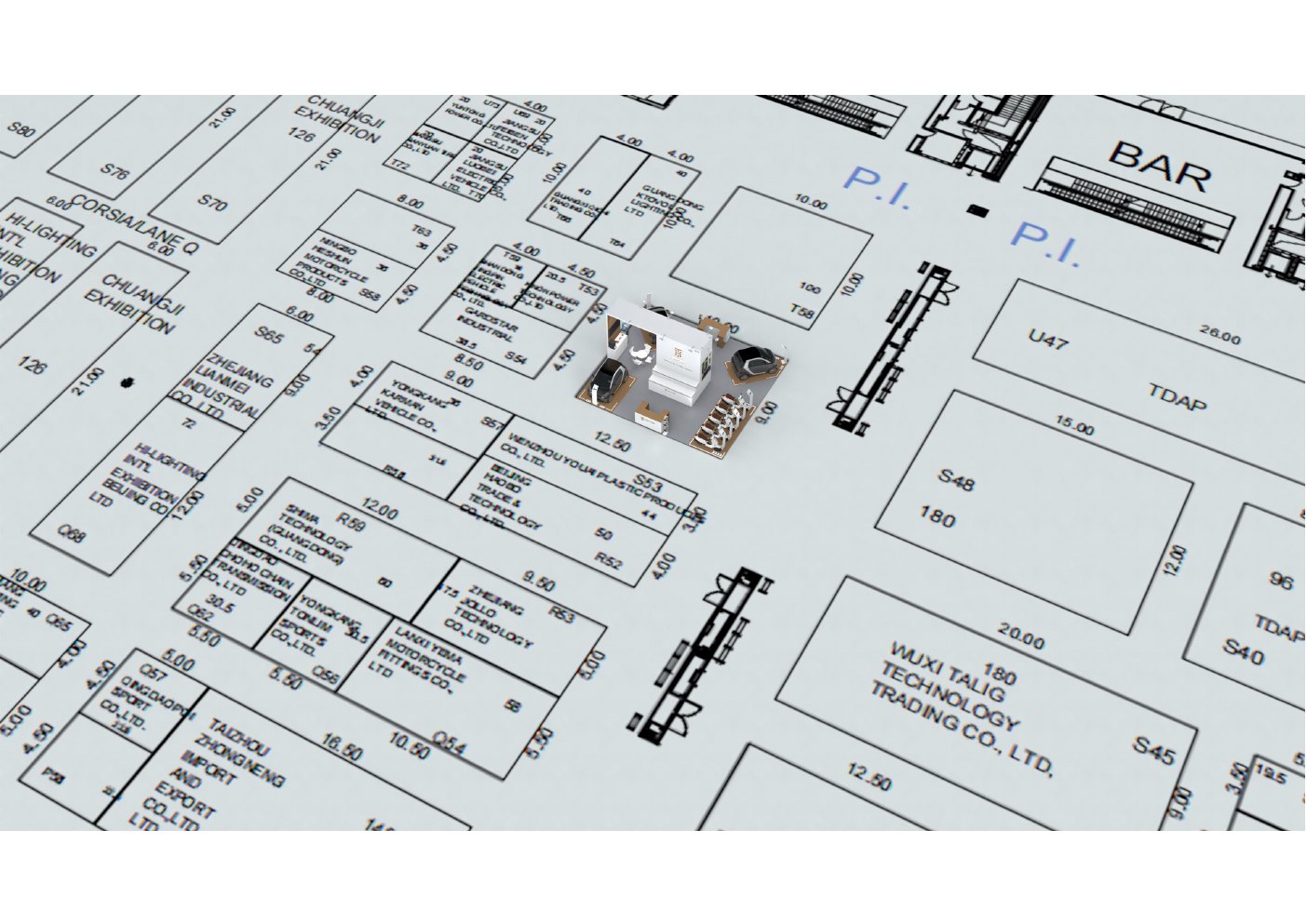 Conceptual location view of the HAWTAO stand at EICMA